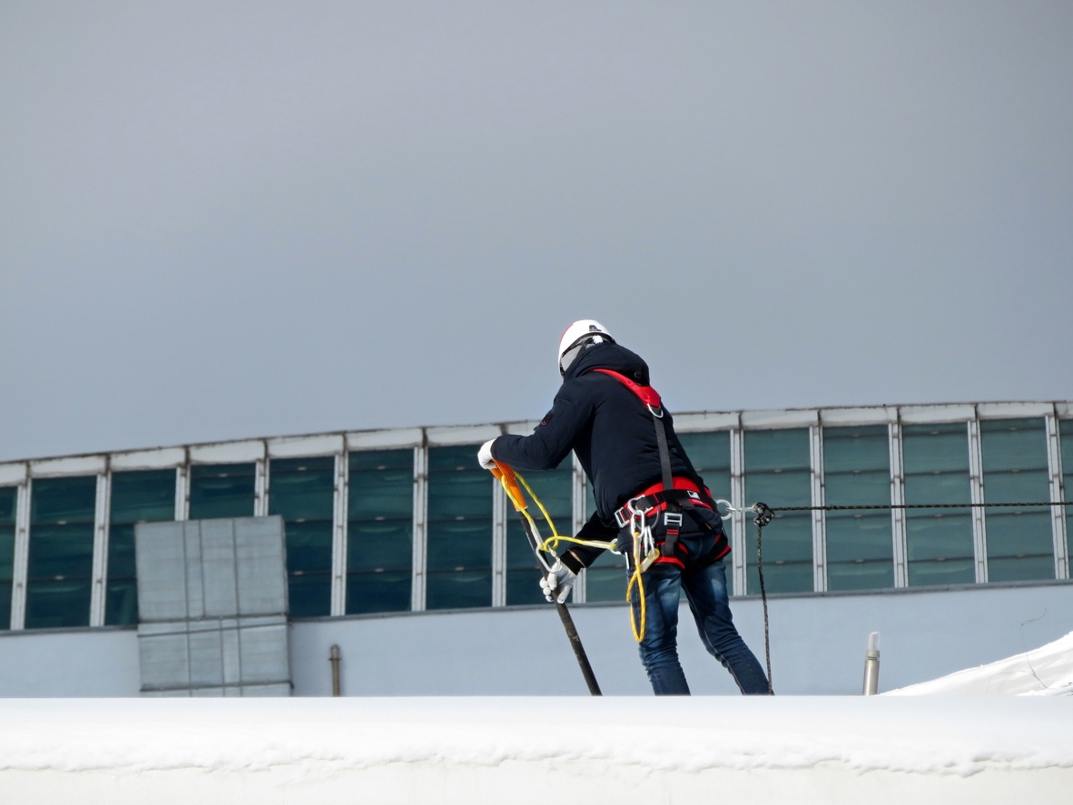 Worker on Roof